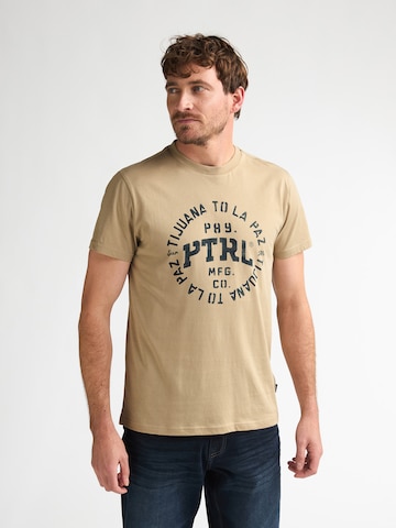 T-Shirt Petrol Industries en marron : devant