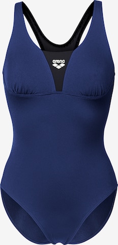 ARENAJednodijelni kupaći kostim 'CONTROL PRO' - plava boja: prednji dio
