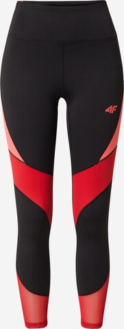 4F Skinny Sportovní kalhoty – černá: přední strana