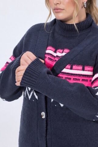 Ulla Popken Strickjacke in Blau