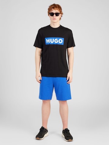 HUGO Loosefit Shorts 'Nasensio' in Blau
