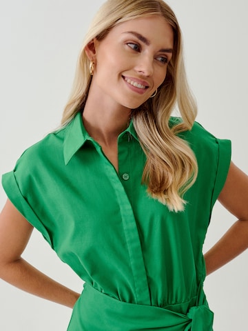 Tussah Shirt dress 'AVRIL' in Green