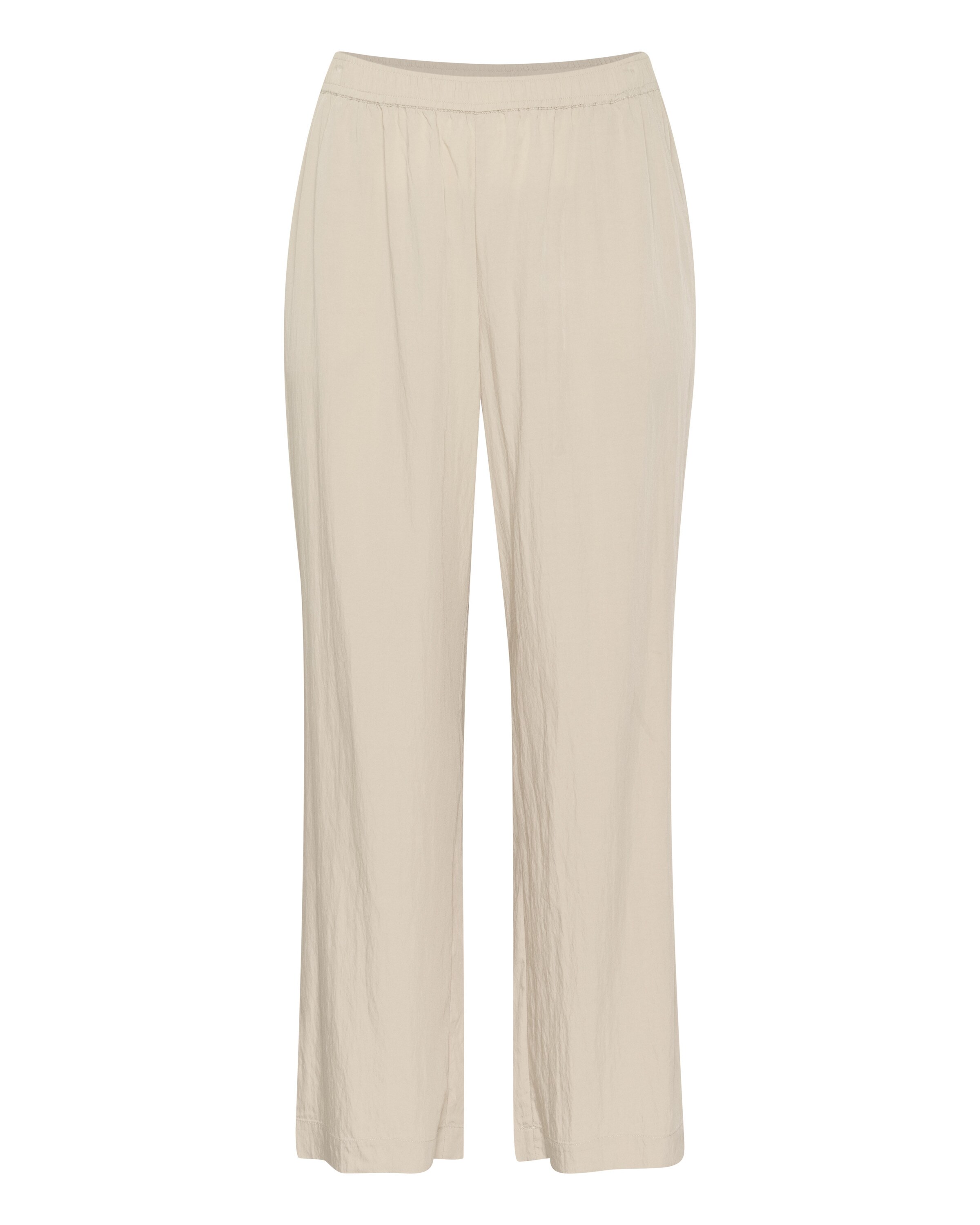 KAFFE CURVE Loosefit Broek in Beige: voorkant