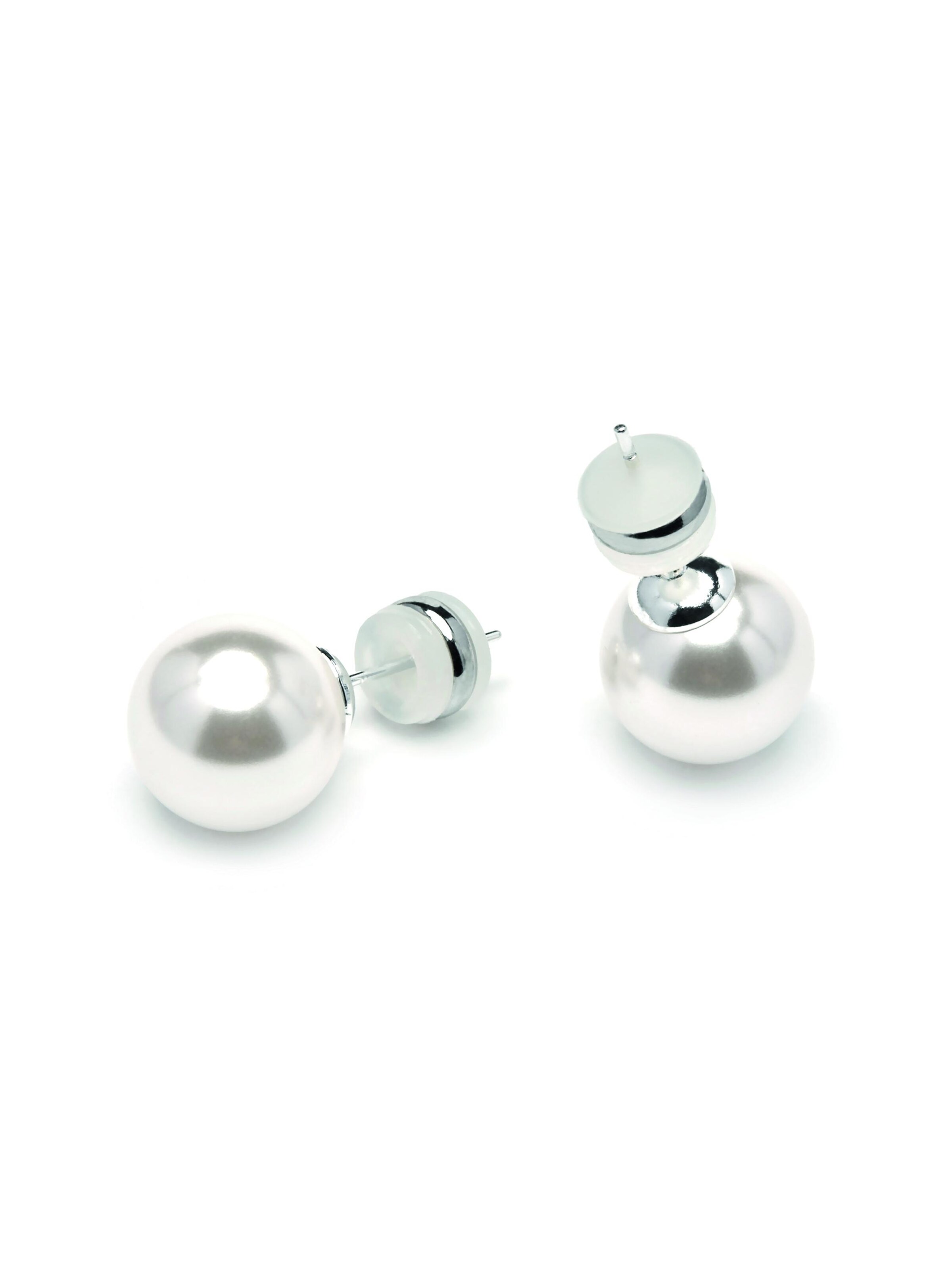 Luxenter - Pendientes 'Wasai' en blanco: frente