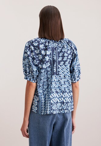 SEIDENSTICKER Blouse 'Schwarze Rose' in Blauw