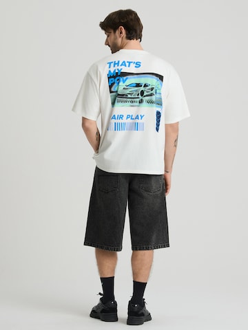 melns NoWear Platas staras Džinsi