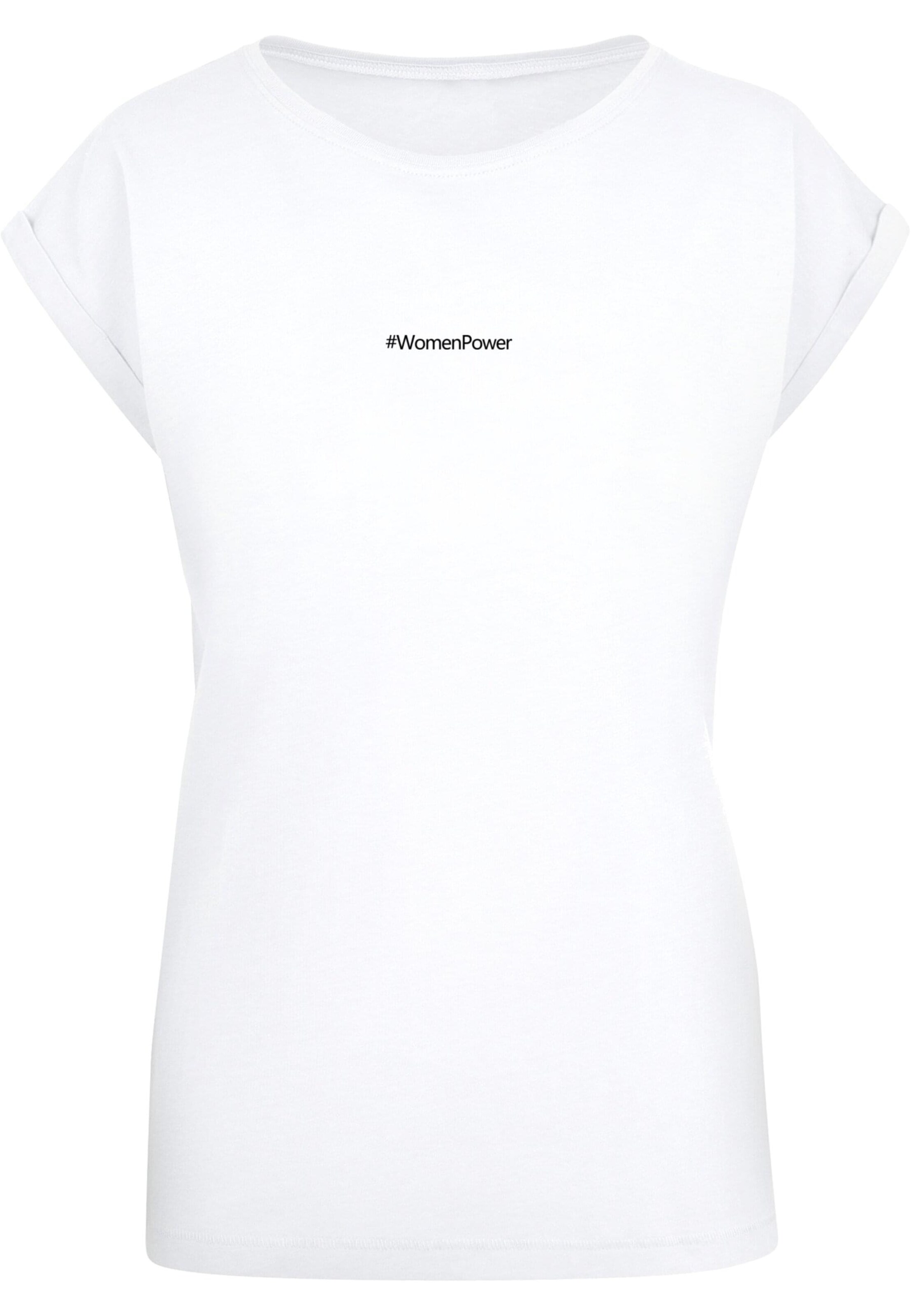 Merchcode T-shirt 'WD - Strong As A Woman' i vit: framsida