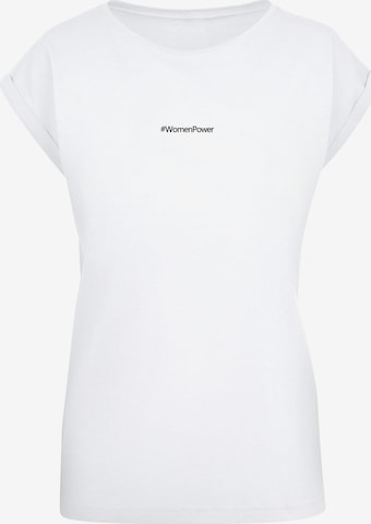 Merchcode Shirt 'WD - Strong As A Woman' in White: front