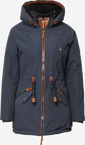 BRAVE SOUL Tussenparka 'Abby' in Blauw: voorkant
