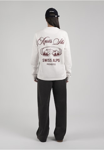 Prohibited - Camisa 'Après Ski' em branco: atrás