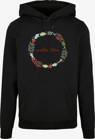 Sweat-shirt 'Winter Time' F4NT4STIC en noir : devant