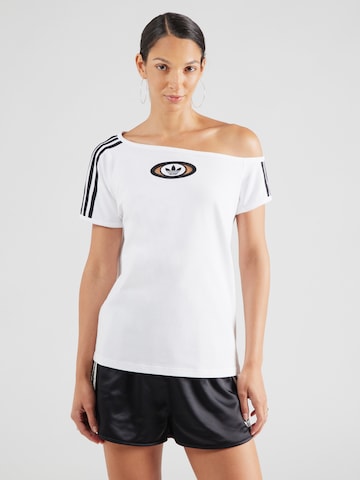 balts ADIDAS ORIGINALS T-Krekls: no priekšpuses