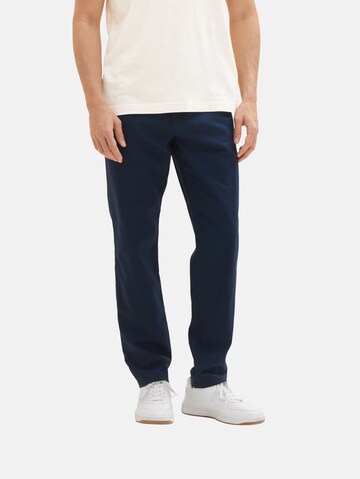 Regular Pantalon chino TOM TAILOR en bleu : devant