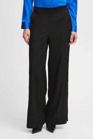 b.young Wide leg Broek 'Jimsa' in Zwart: voorkant