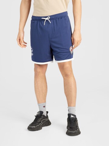 Tommy Jeans Regular Pants 'ARCHIVE GAMES' in Blue: front