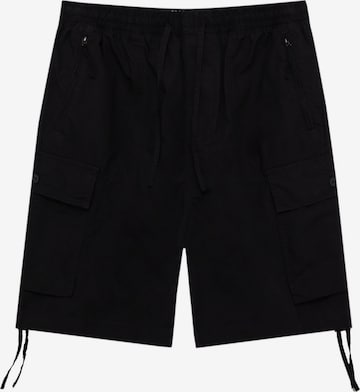 Pantalon cargo Pull&Bear en noir : devant