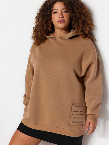 Trendyol Curve Sweatshirt i brun: forside