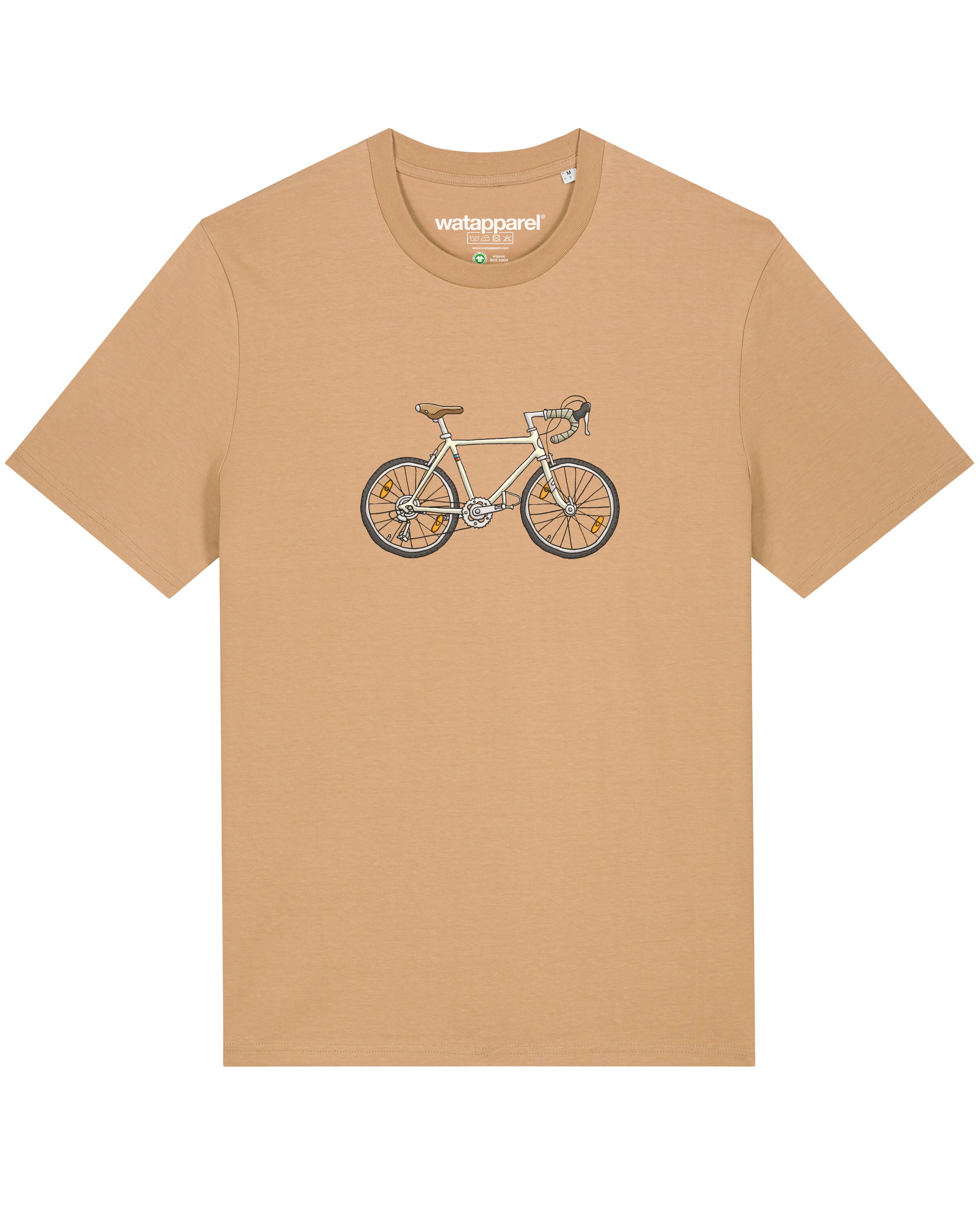 Maglietta 'Doodle Bike' di Watapparel in beige: frontale