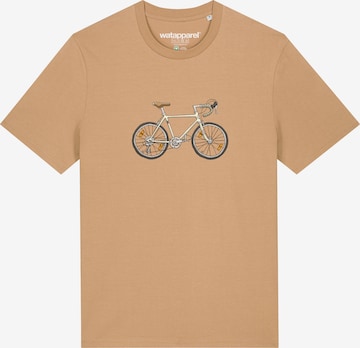 Maglietta 'Doodle Bike' di Watapparel in beige: frontale