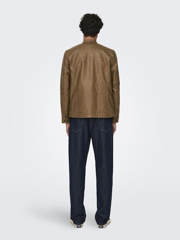 Only & Sons Between-Season Jacket in Brown