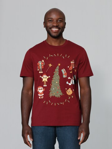 Watapparel Shirt 'Christmas 2024' in Red: front