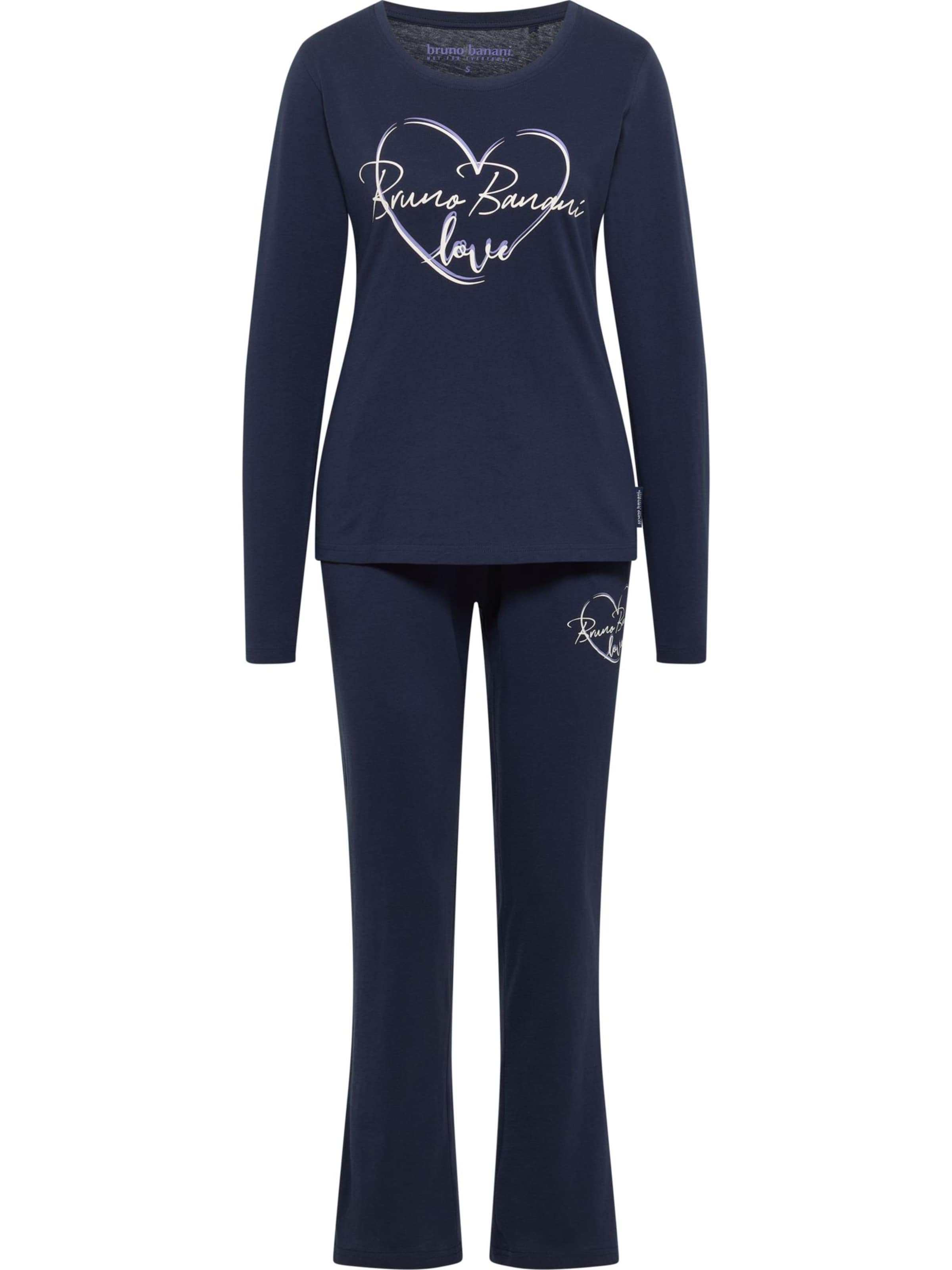 Bruno Banani Pyjama in Blauw: voorkant