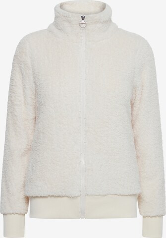 Oxmo Fleece jas 'Anneka' in Wit: voorkant