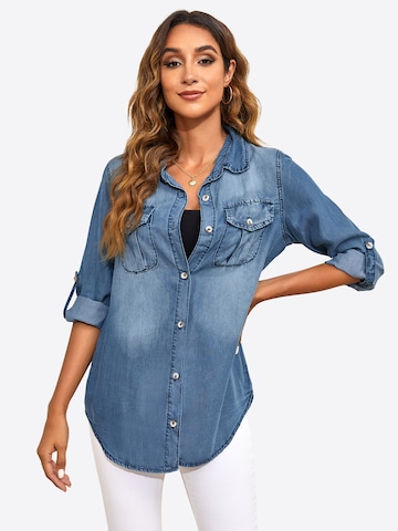 Imily Bela Blouse in Blauw: voorkant