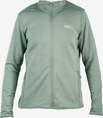 JACK WOLFSKIN Functionele fleece jas in Groen: voorkant