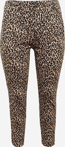 ONLY Carmakoma - Slimfit Pantalón 'GOLDTRASH CLASSIC' en negro: frente