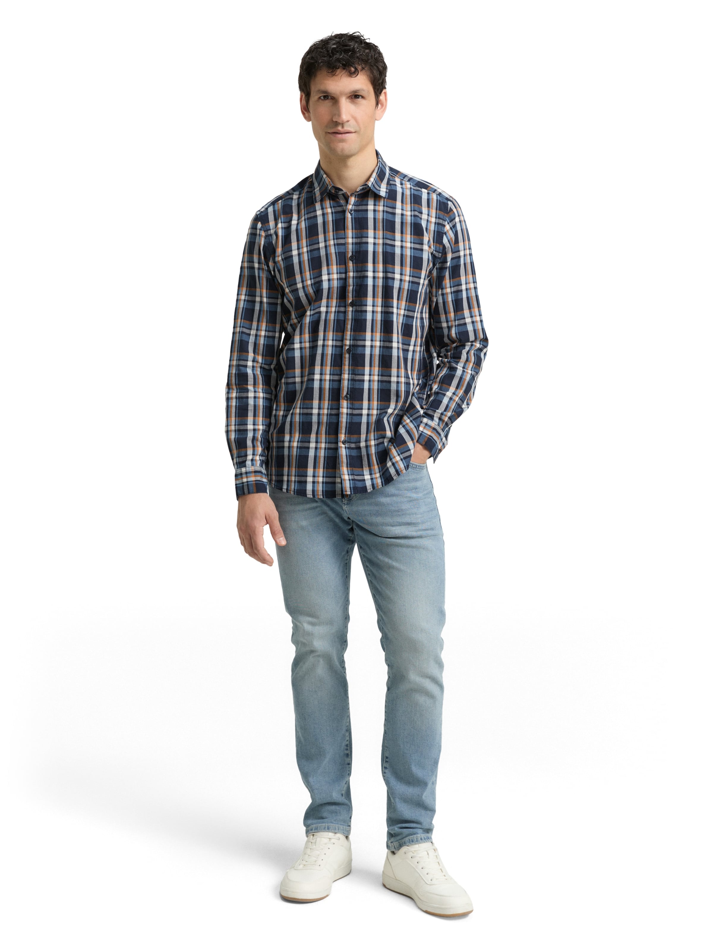 TOM TAILOR Regular fit Button Up Shirt in Blue