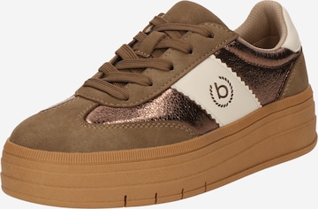 Baskets basses bugatti en marron : devant