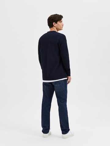 SELECTED HOMME Knit Cardigan 'RODGER' in Blue