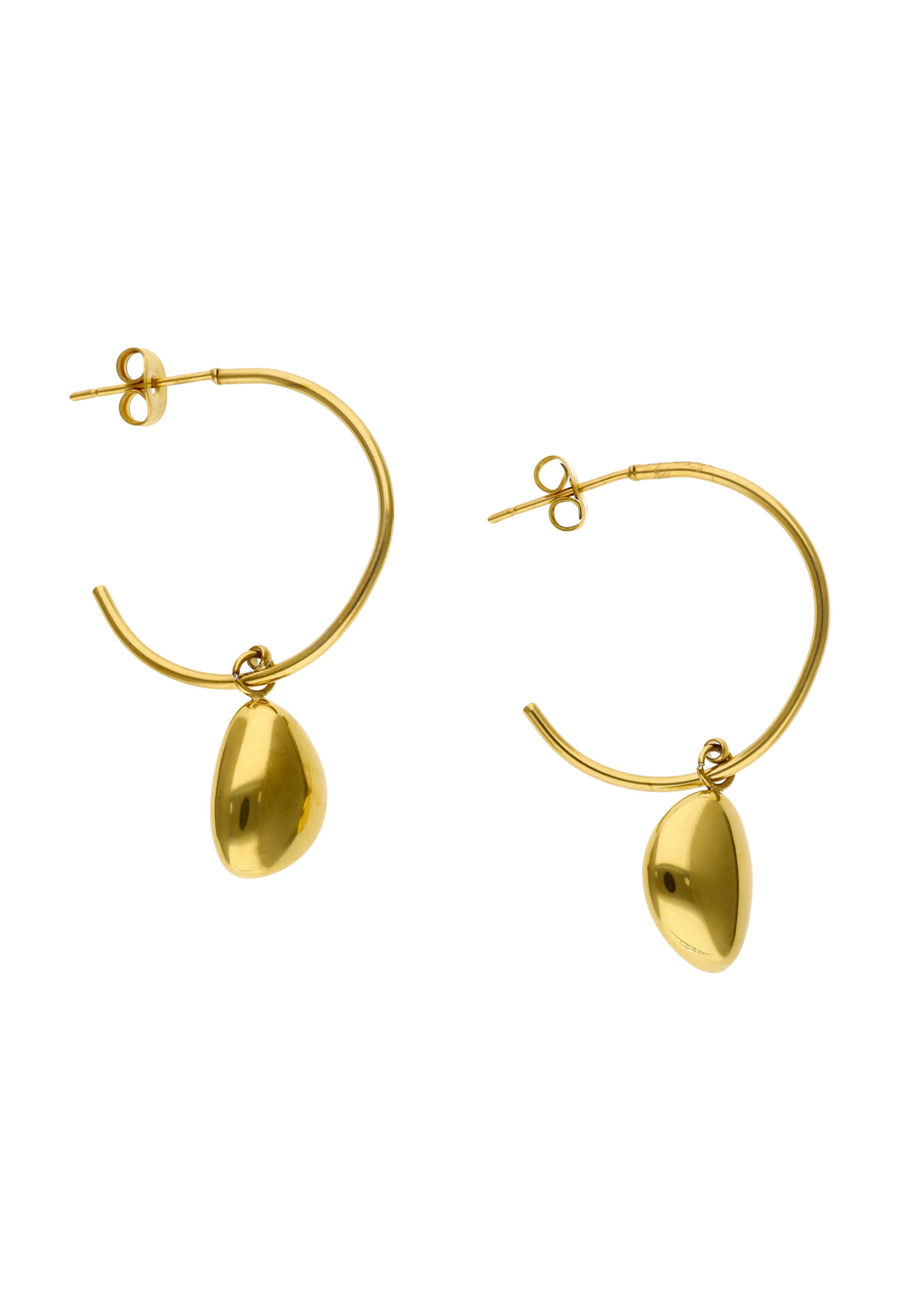 Boucles d'oreilles usha WHITE LABEL en or : devant