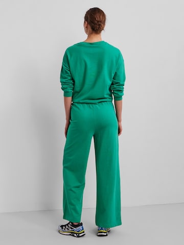 PIECES Wide leg Pants 'Vienna' in Green