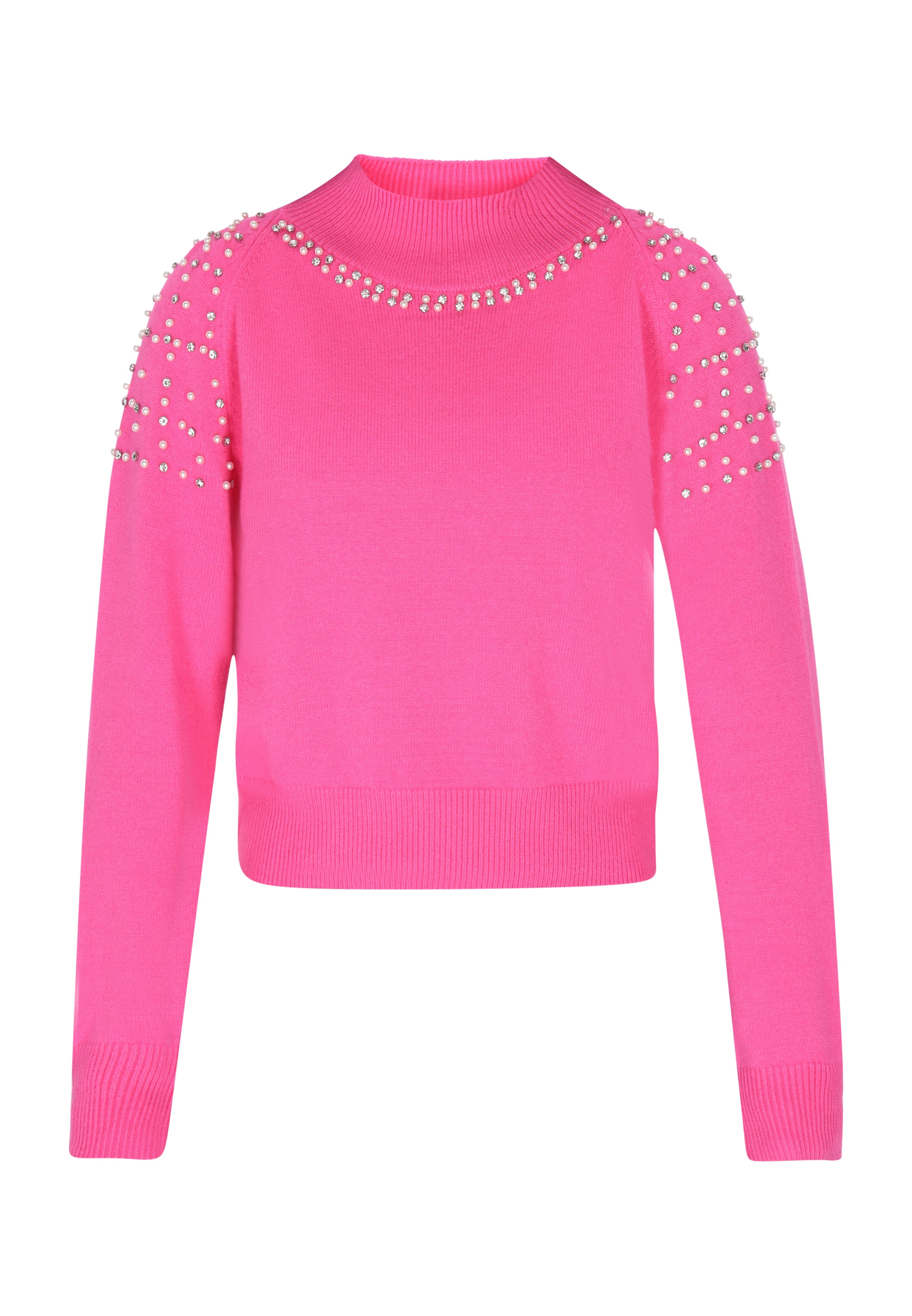 Pulover de la faina pe roz: față