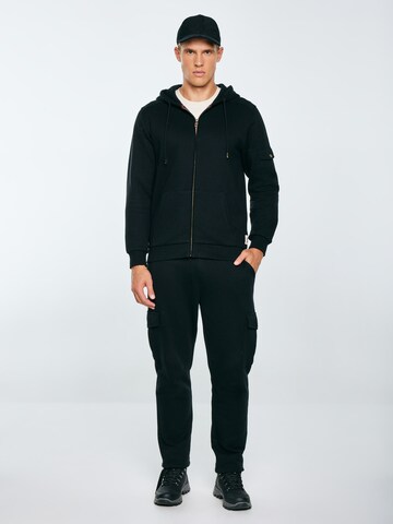 BIG STAR Tapered Cargobroek in Zwart