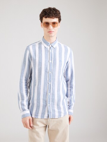 INDICODE JEANS Regular fit Button Up Shirt in Blue: front