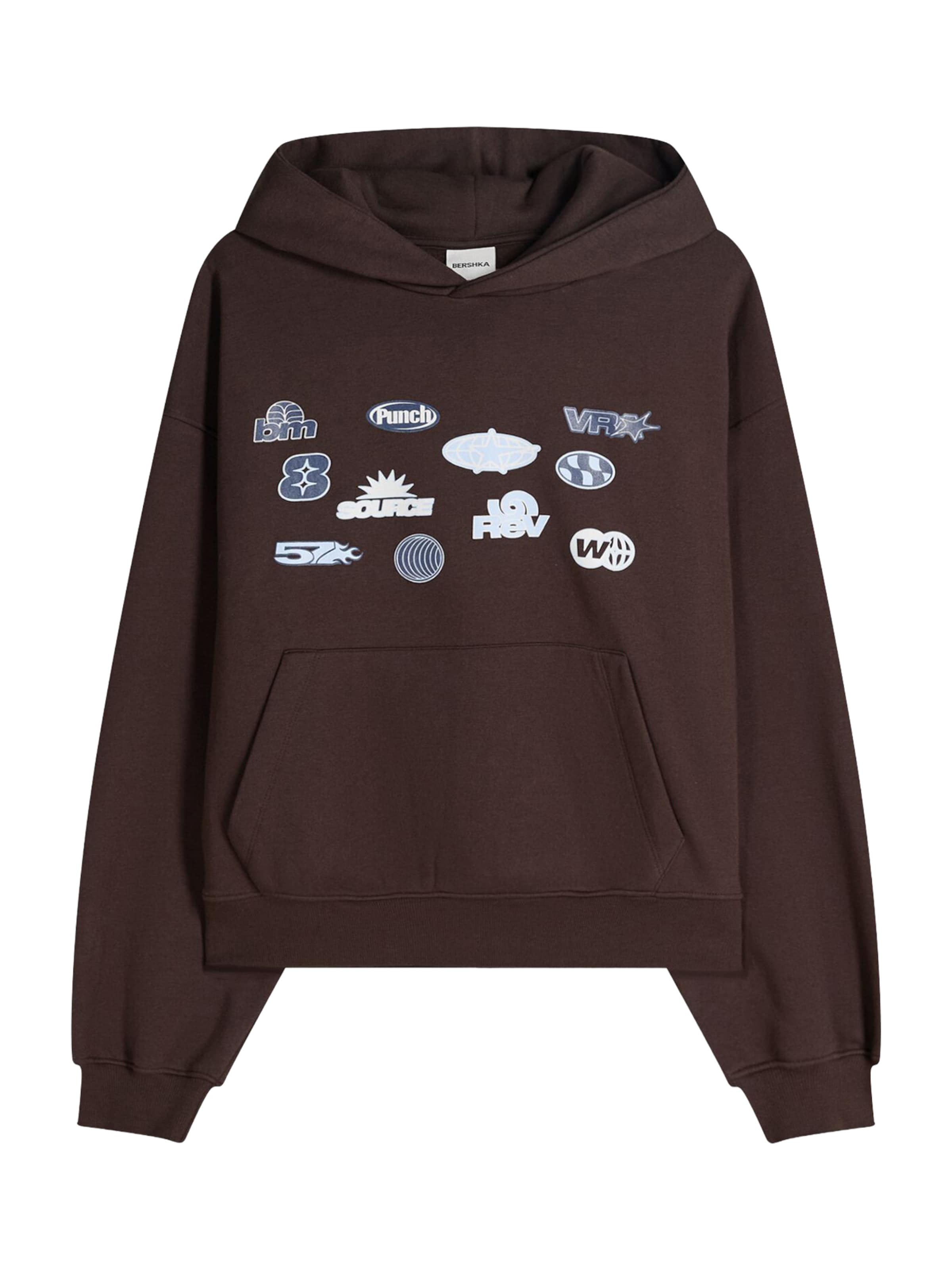 Bershka Bluzka sportowa w kolorze brązowy: przód