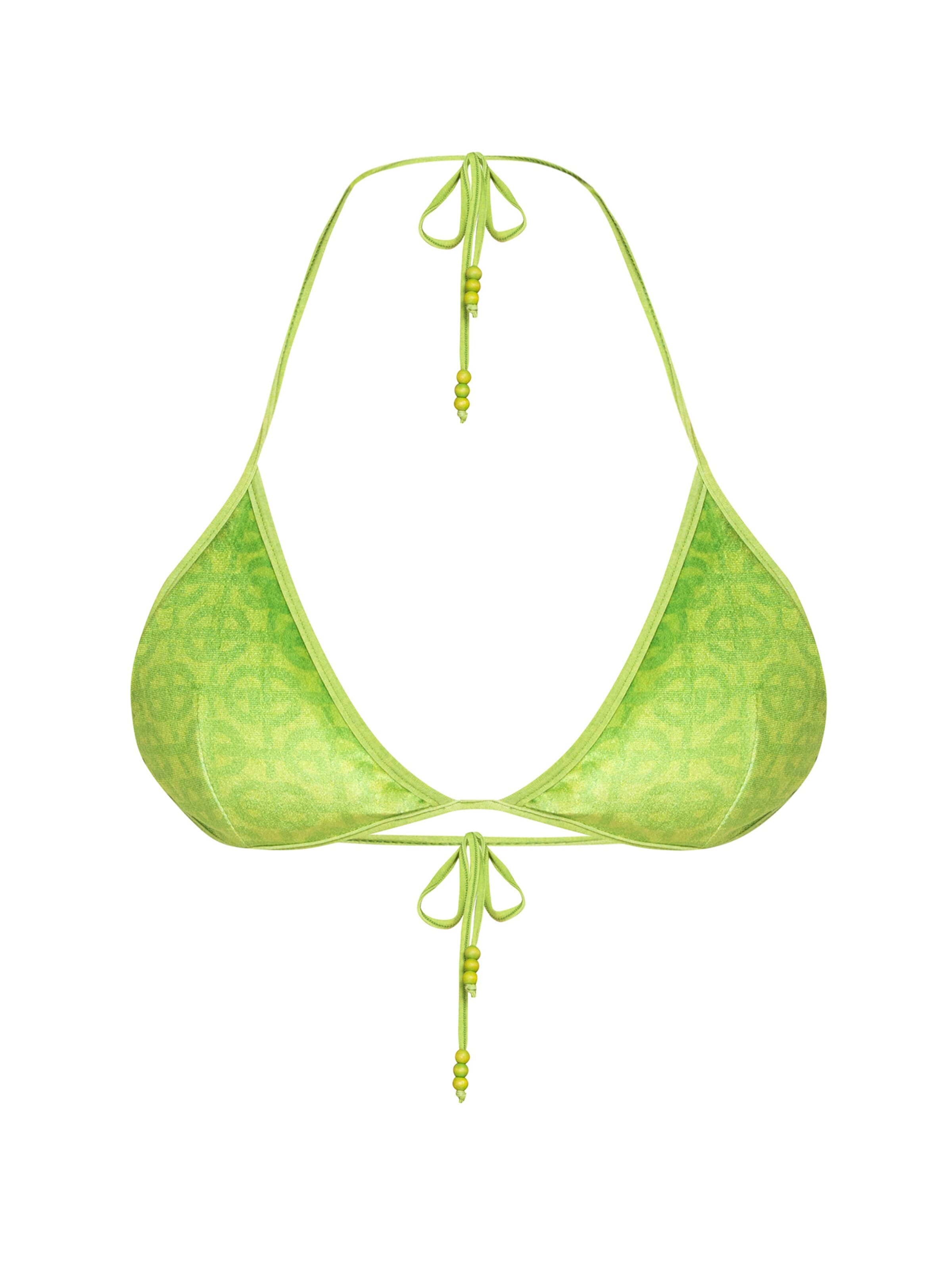 JIORO Triangel Bikinitop in Groen
