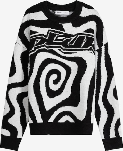 Bershka Sweater in Black / White, Item view