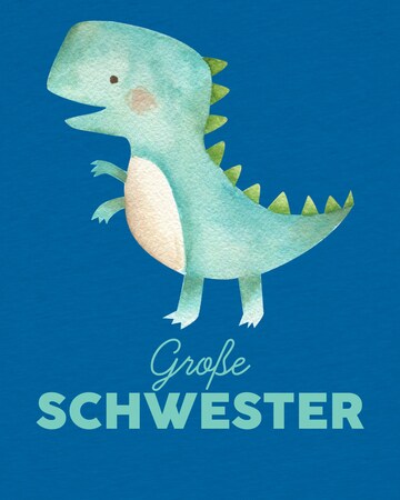 watabout.kids Shirt 'Dinosaurier 03 Große Schwester' in Blue