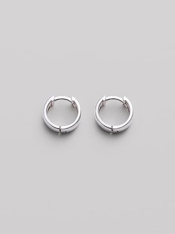 REYTEL - Pendientes 'THE CLASSIC S' en plata: frente