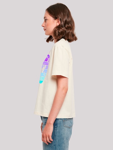 F4NT4STIC Shirt 'Retro Alien Weltraum Sonnenuntergang' in Beige