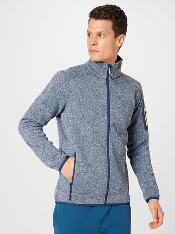 CMP Regular fit Athletic Fleece Jacket in Blue: front