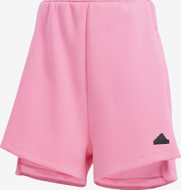 ADIDAS SPORTSWEAR Loose fit Workout Pants 'Z.N.E.' in Pink: front