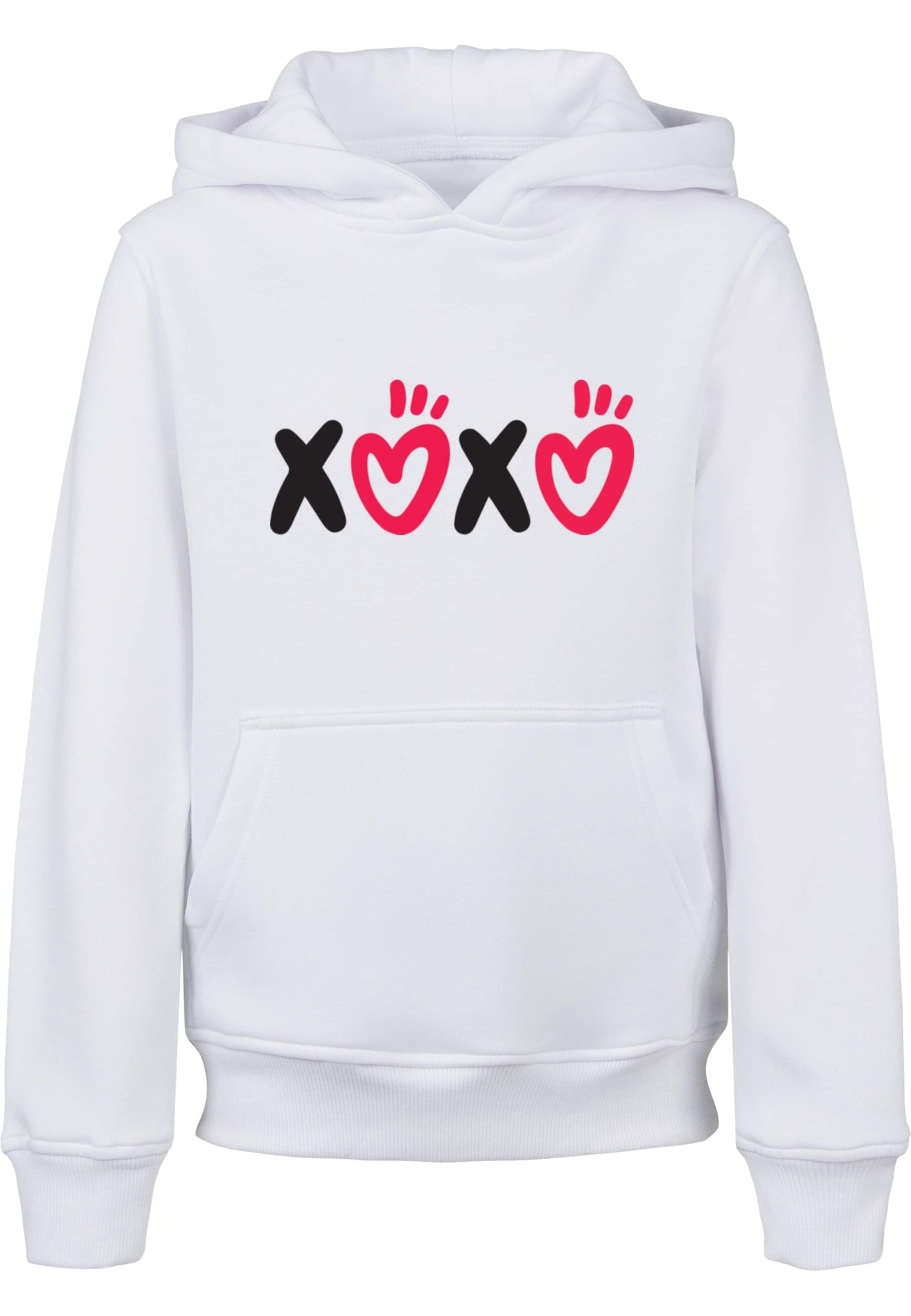 Merchcode Sweatshirt 'Valentines Day' in Weiß: Vorderseite