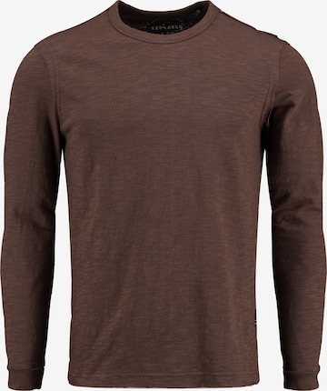 Key Largo Shirt 'HAMILTON STREET' in Braun: Vorderseite