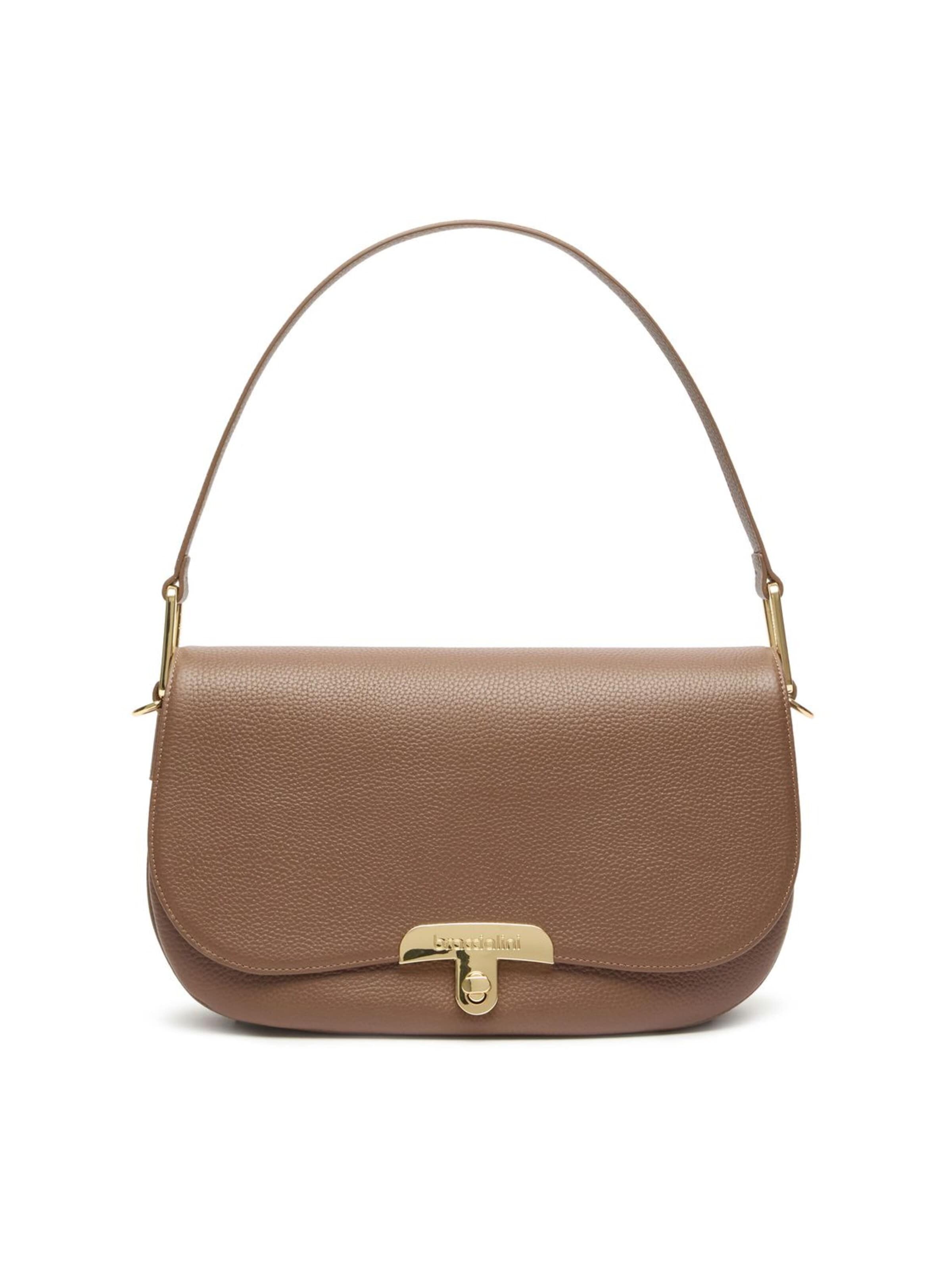 Borsa a spalla 'Michelle' di Braccialini in marrone: frontale