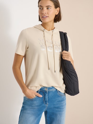 CECIL Sweatshirt 'Scents Of The Sea' in Beige: front